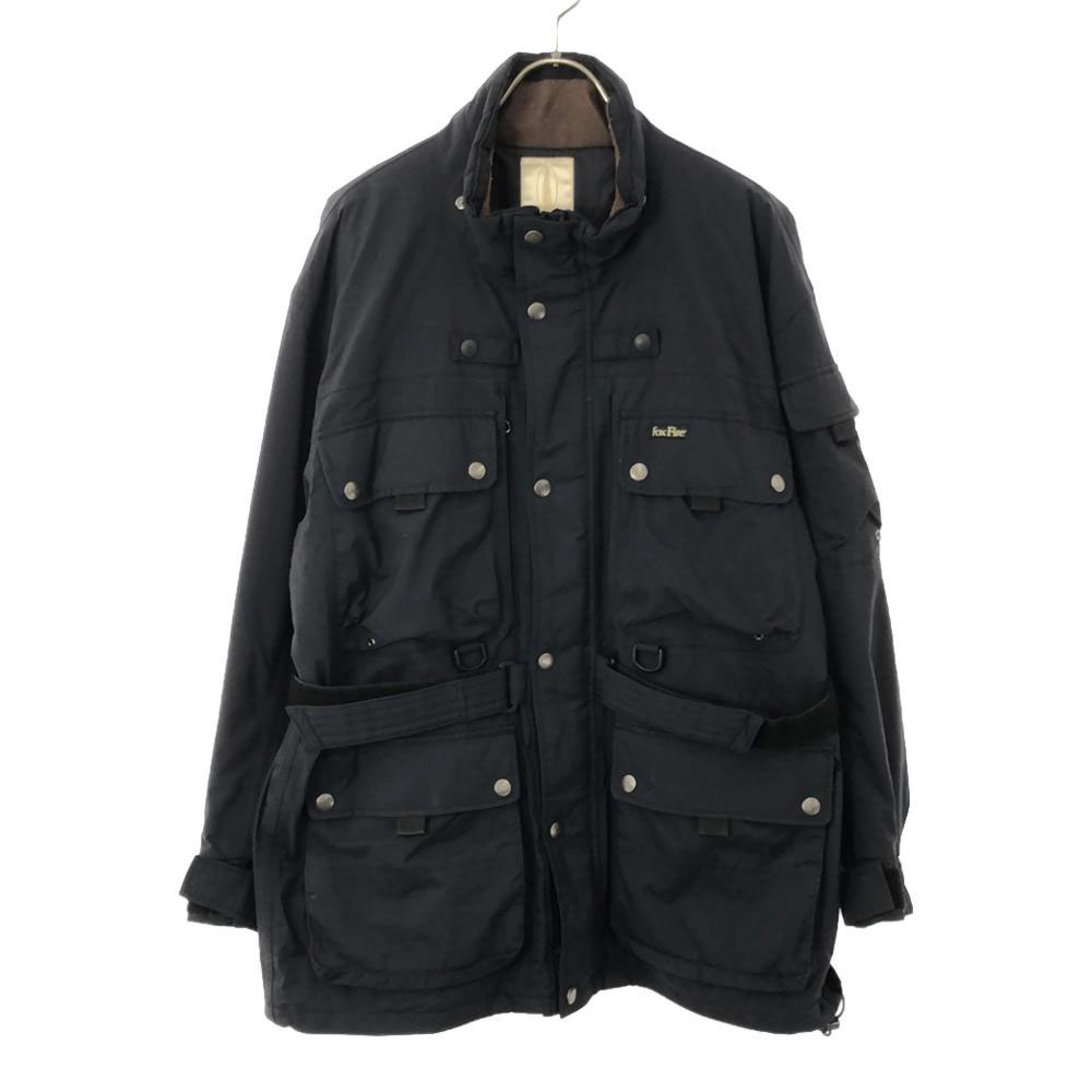 フォックスファイヤー ゴアテックス ロゴワッペン ツアラー ジャケット M ネイビー Foxfire 裏地付 バイカージャケット メンズ拍卖