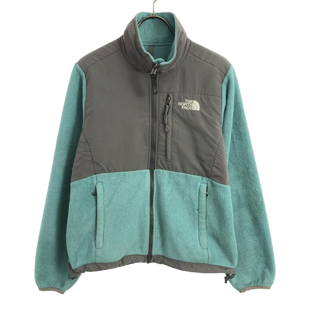 ノースフェイス AE187277 ロゴ刺繍 フリースジャケット XS ミントグリーン×グレー THE NORTH FACE アウトドア レディース拍卖