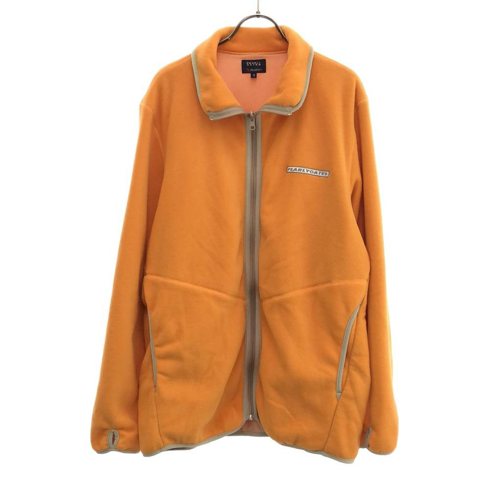 パーリーゲイツ ロゴ刺繍 ゴルフ フリースジャケット 5 オレンジ PEARLY GATES 裏メッシュ サムホール メンズ拍卖