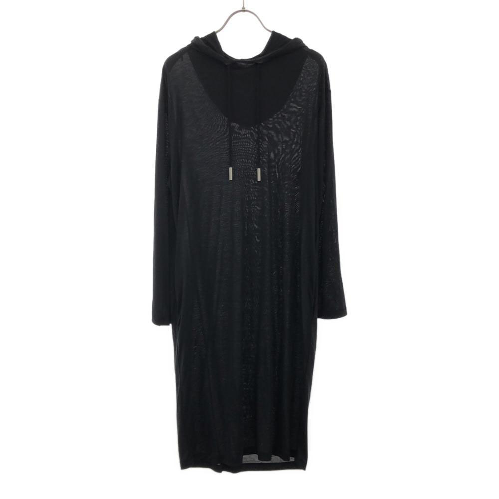 アクネストゥディオズ 長袖 フード付き ワンピース XXS ブラック ACNE STUDIOS レディース拍卖