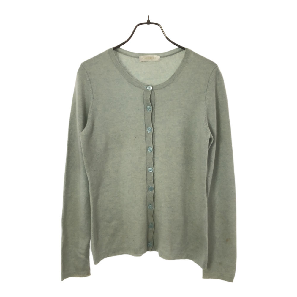 ユニクロ カシミヤ100% 長袖 ニットカーディガン M グリーン系 UNIQLO セーター レディース拍卖