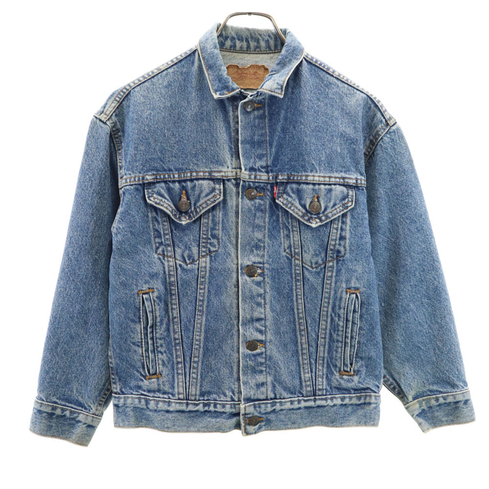 リーバイス 80s オールド USA製 57508-0218 4th デニムジャケット M ブルー Levi's ハンドウォーマーポケット キッズ拍卖