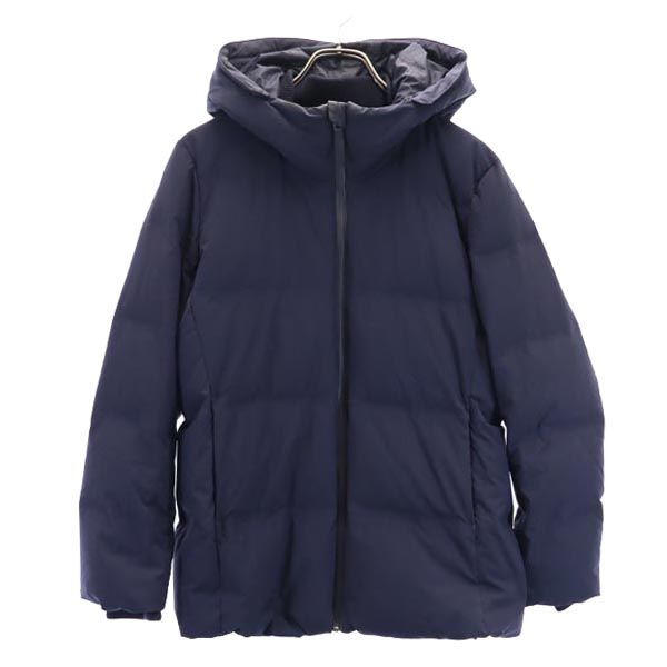 ユニクロ シームレス ダウンジャケット L ネイビー UNIQLO レディース拍卖