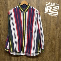 古着 XL TOMMY HILFIGER トミーヒルフィガー 長袖シャツ 4082拍卖