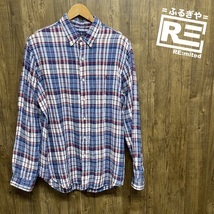 古着 XL POLO RALPH LAUREN ポロラルフローレン リネンシャツ長袖 3956拍卖