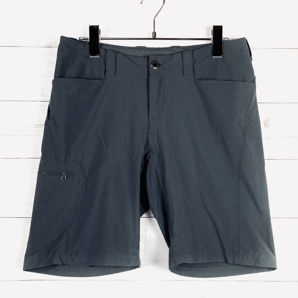 Patagonia パタゴニア ハーフパンツ サイドファスナーポケット ベルトループ ナイロン速乾素材 灰 グレー 4 A-157拍卖