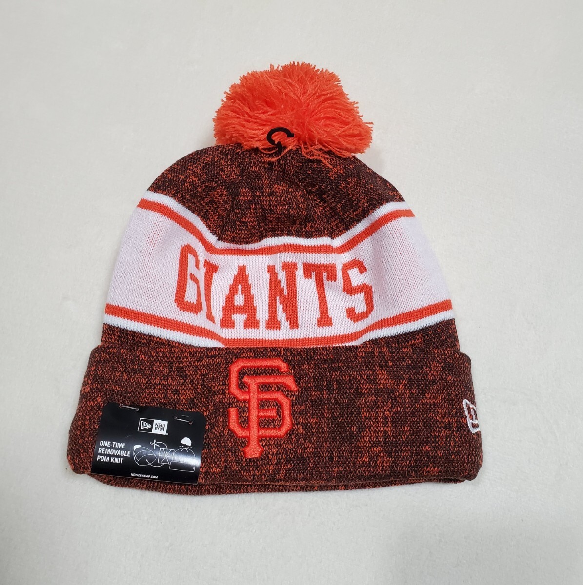 新品 ニットキャップ ニューエラ サンフランシスコ・ジャイアンツ 裏起毛 SF MLB ニット帽拍卖