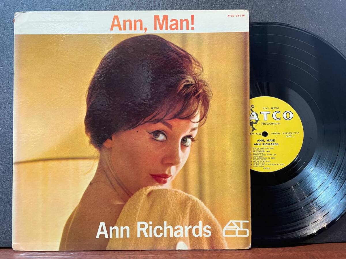 【即決】USオリジナルMONOコーティングジャケ/Ann Richards/Ann, Man!/ATCO Records 33-136拍卖