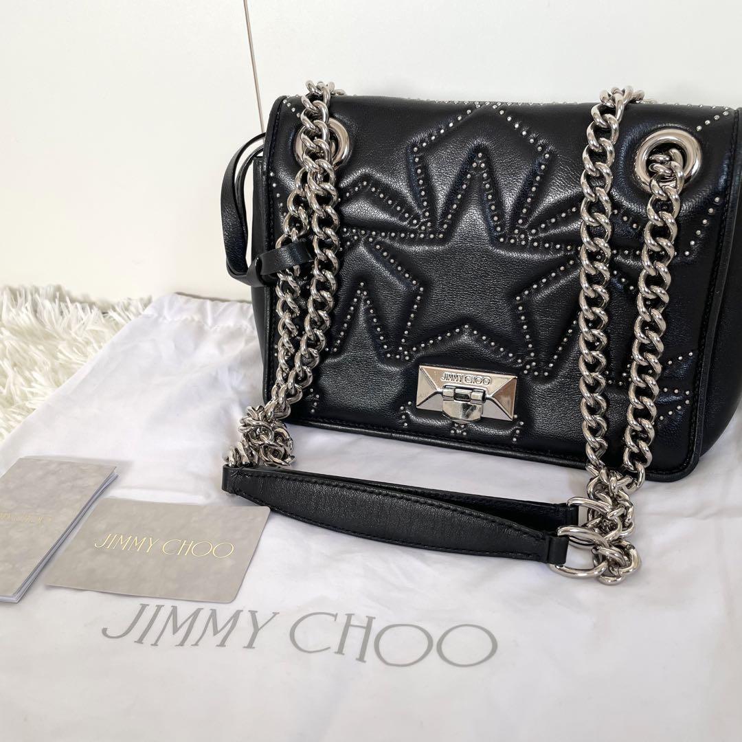 JIMMY CHOO ジミーチュウ ヘリア ショルダーバッグ ブラック チェーン拍卖