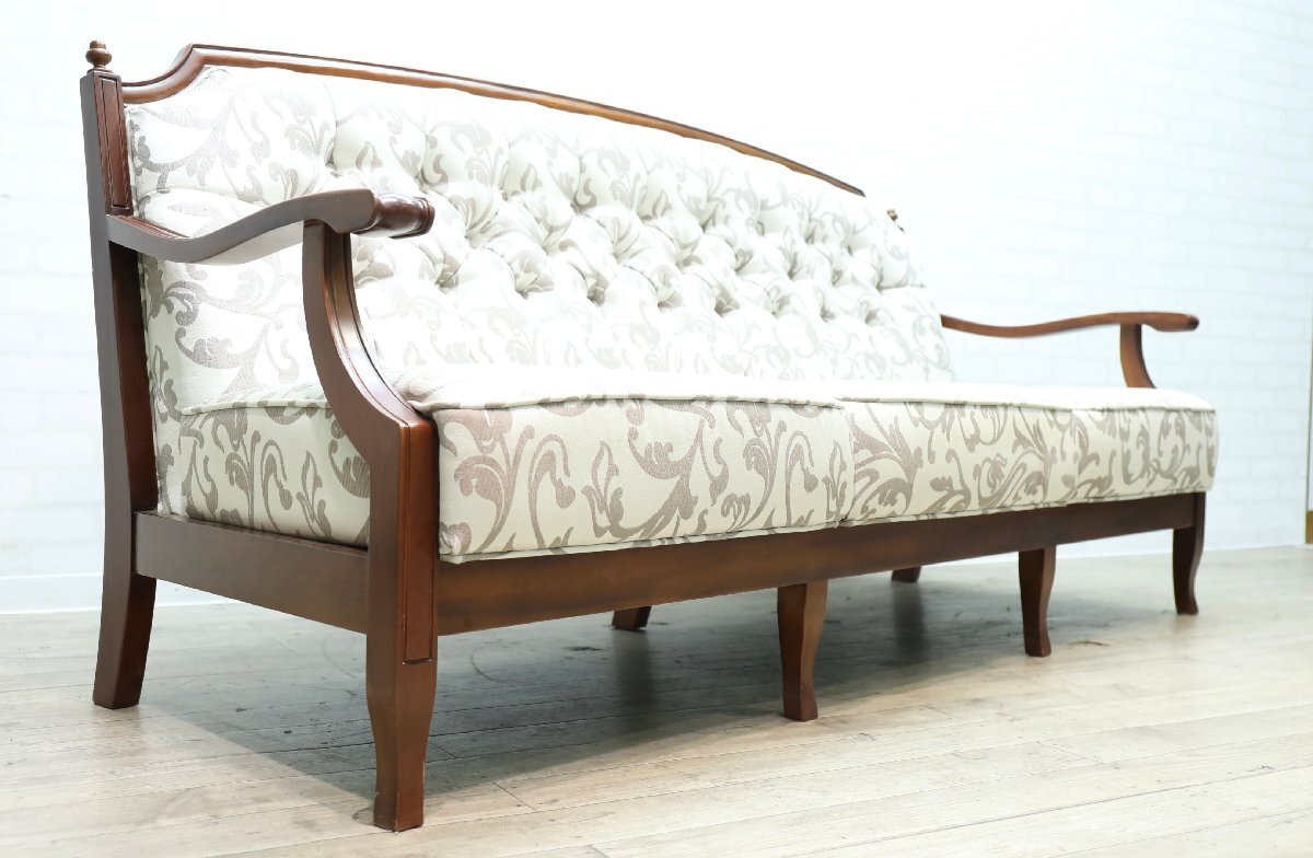 ■【H0663】★美品★東海家具★ベネチア★Venetia★ソファ★応接ソファ★トリプルソファ★クラシック★リビングソファ★拍卖