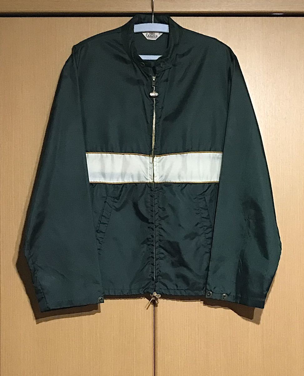 希少50年代50'sビンテージアメリカ製キャンパス刺繍三角タグレーシングスポーツJKTヴィンテージRRLウィアードGLADHANDカフェレーサー送\430拍卖