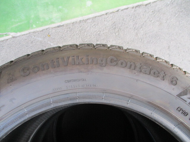 CONTINENTAL contivikingcontact 6 225/55R17 中古 4本 検 コンチネンタル ベンツ C E バイキングコンタクト スタッドレス拍卖