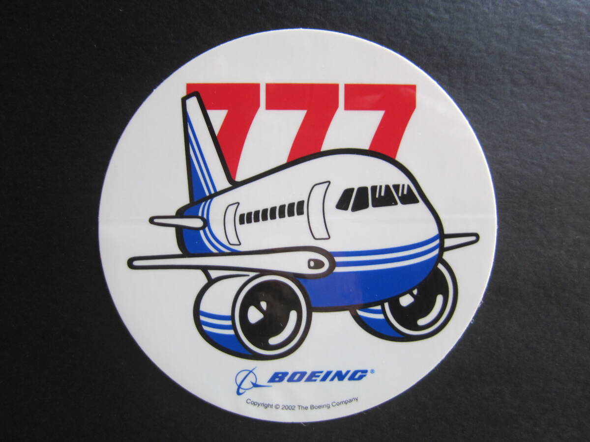 B777■ボーイング公式ステッカー■The Boeing Company■BOEING■2003年■777赤文字■丸形ステッカー拍卖