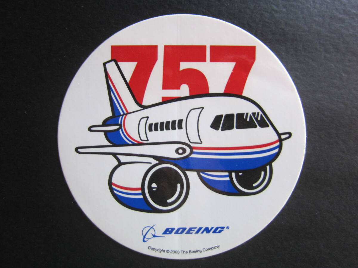 B757■ボーイング公式ステッカー■The Boeing Company■BOEING■1993年■757赤文字■丸形ステッカー拍卖