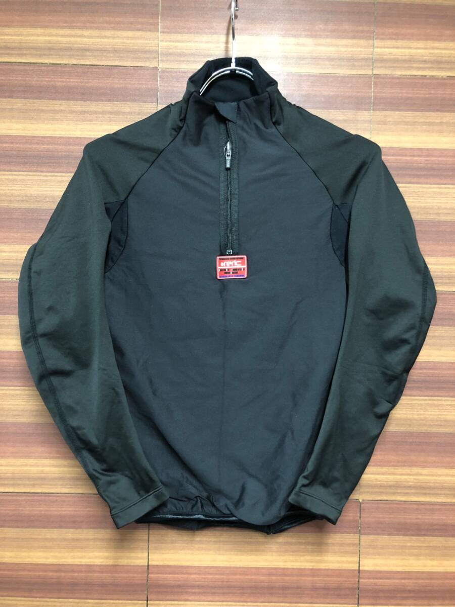 II037 レリック reric 長袖 サイクルジャージ 黒 M ハーフジップ 裏起毛拍卖