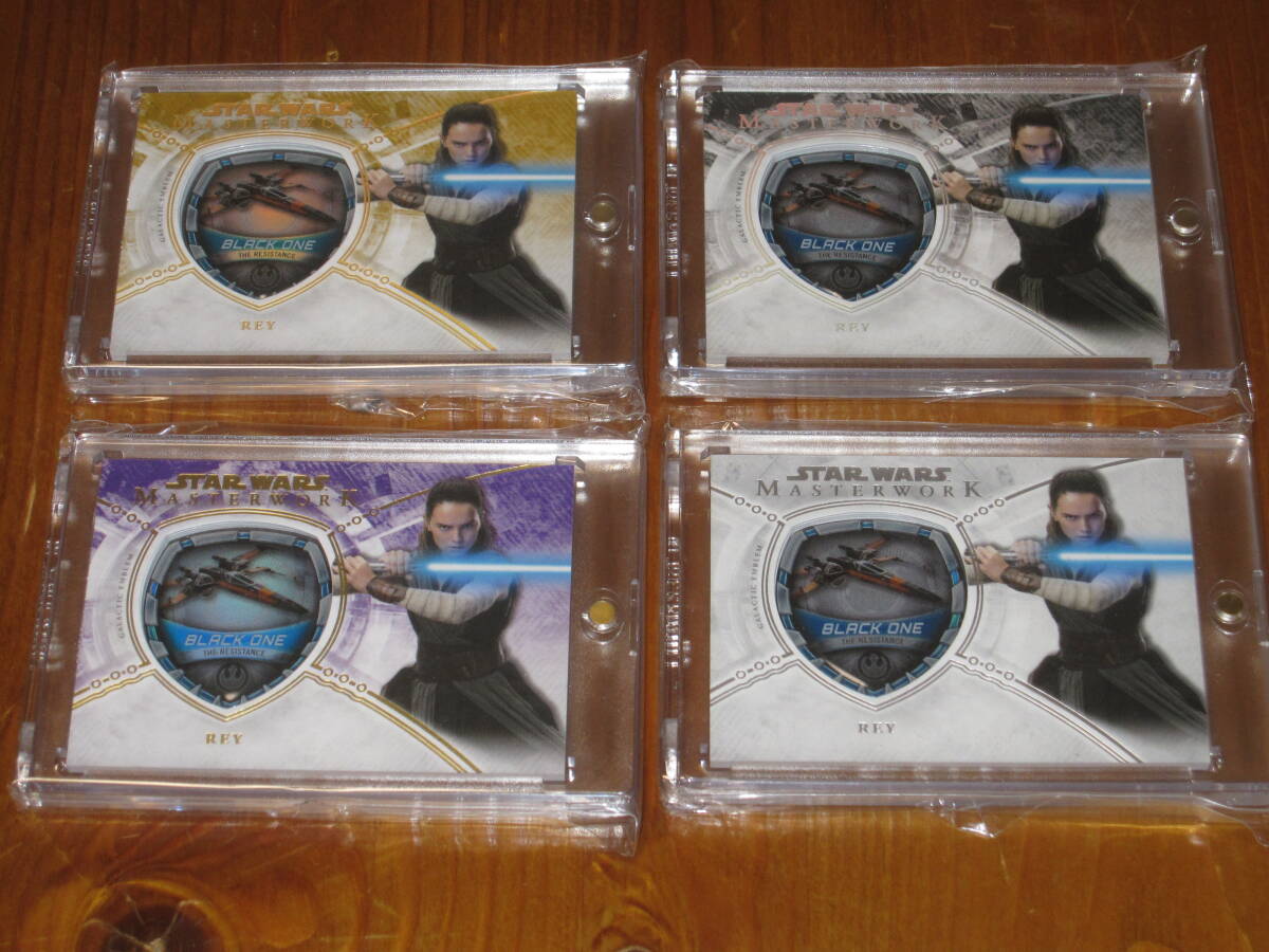 2018 Topps Star Wars Masterwork Commemorative Ship Emblem Rey 4種コンプセット 1/1拍卖