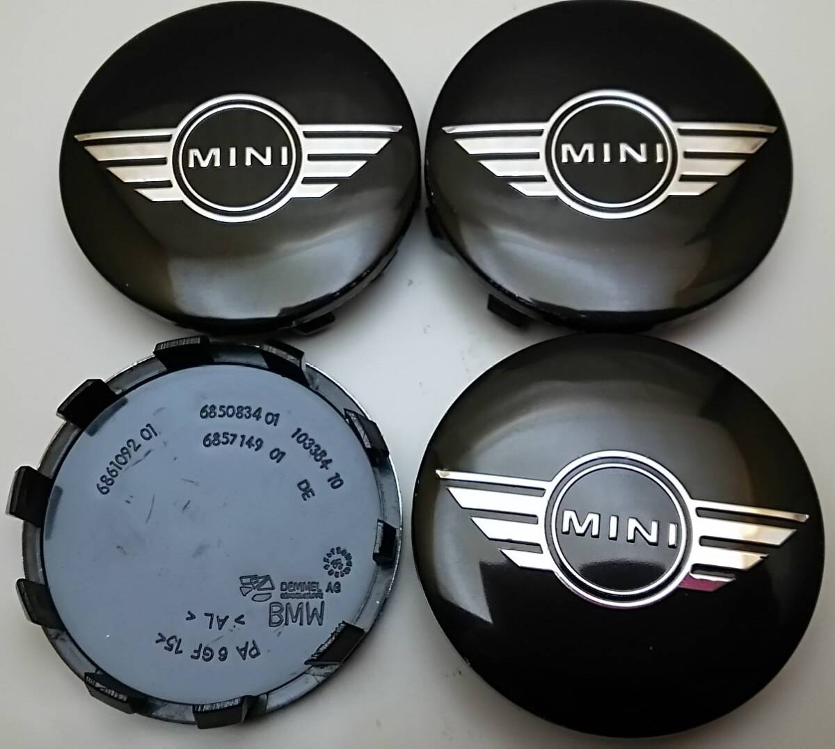MINI ミニクーパー 56mm 翼 黒銀 ホイールキャップ 4こ OEM 社外品 F54 F55 F56 F57 F60 R50 R52 R53 R55 R56 R57 R58 R59 R60 R61拍卖