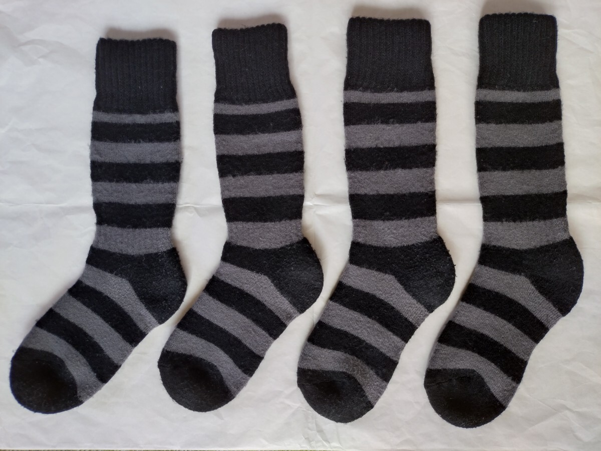 ★子供用 厚手 靴下 ソックス ボーダー柄 socks拍卖