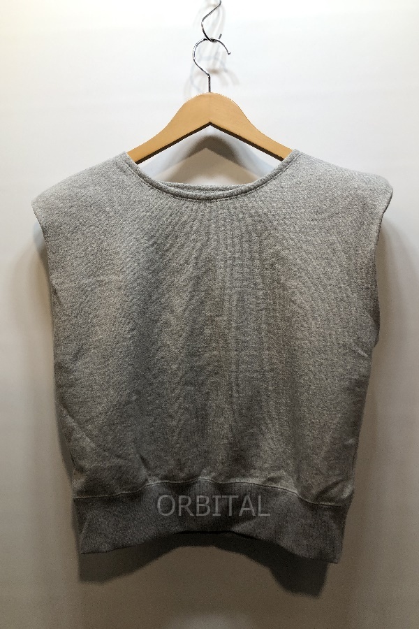 経堂) LUDLOW ラドロー 24SS BANANA CLOTH パワーショルダー ノースリーブ スウェットトップス グレー レディース F拍卖