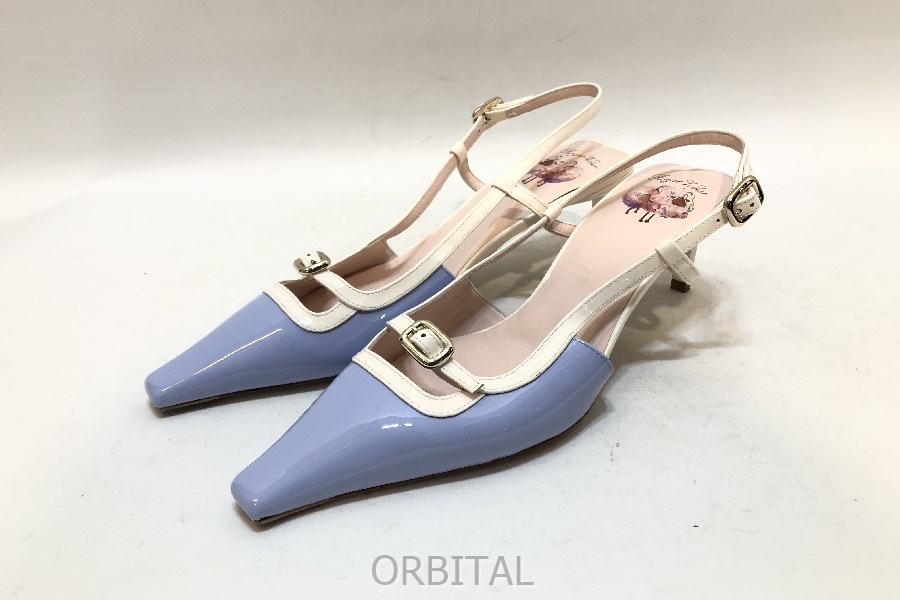 経堂) ロジェヴィヴィエ Roger Vivier キャンディ クラウド ミニ バックル パテント スリングバッグ パンプス 24SS 38.5拍卖