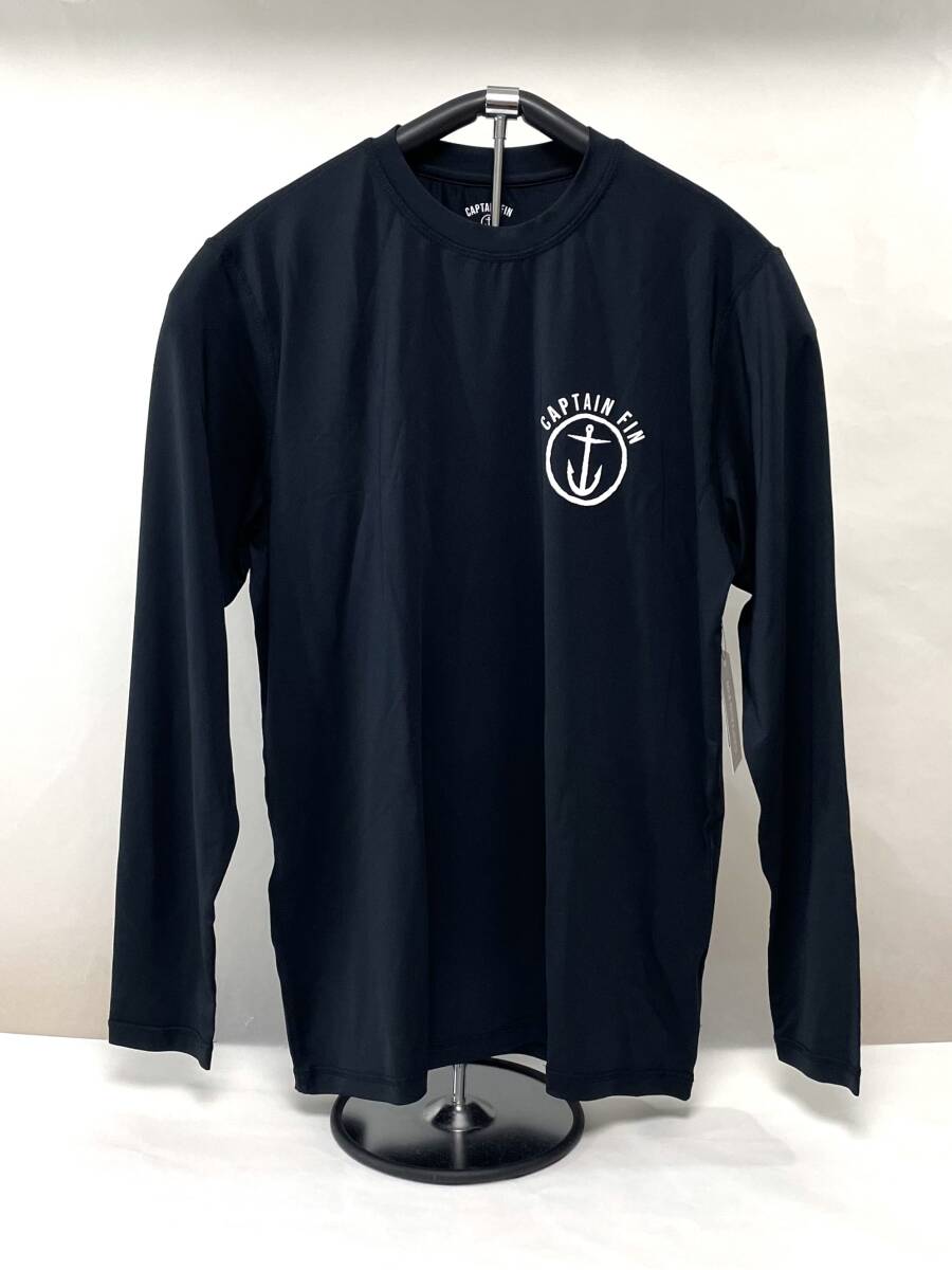 CAPTAIN FIN キャプテンフィン 長袖ラッシュガード メンズ 3Lサイズ サーフTシャツ Lycra ブラック色 新品 即決 送料無料 21A9232300BLK②拍卖