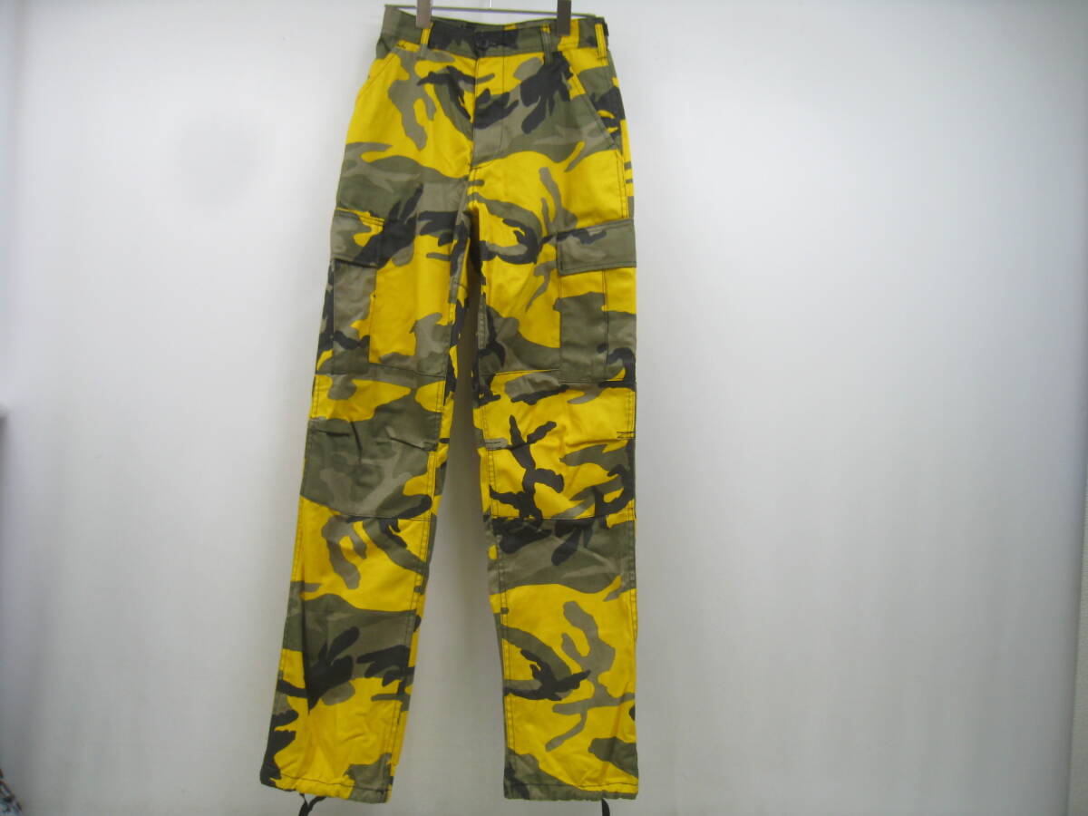 ROTHCO ロスコ B.D.U.パンツ カーゴパンツ BDU パンツ ボトムス 迷彩 カモフラ ミリタリー カーキ×黄 イエロー サイズX-SMALL REGULAR拍卖