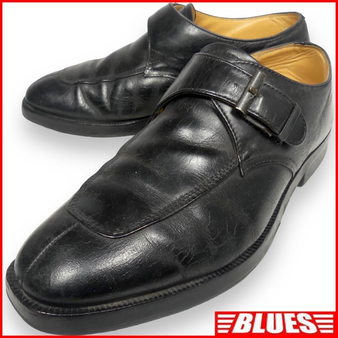 即決★BURBERRY★26cm レザービジネスシューズ モンクストラップ バーバリー メンズ 黒 本革 本皮 ヒール 革靴拍卖