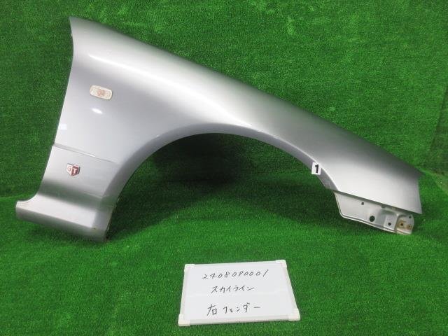 ニッサン スカイライン GF-ENR34 右フロントフェンダー WV2 25 GT-X FOUR 4WD 日産 404830拍卖