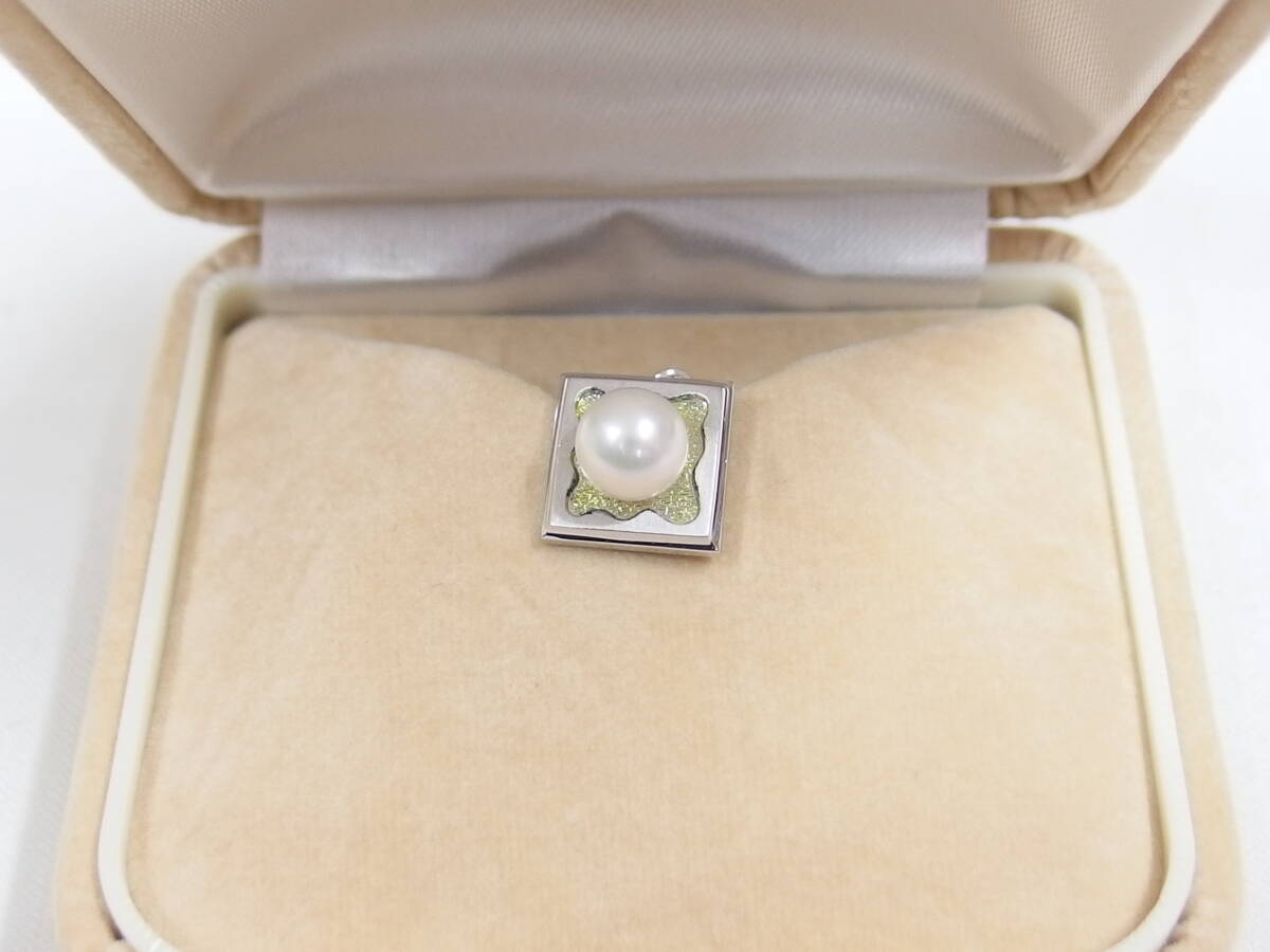 SILVER 刻印あり 本真珠 パール ピンブローチ タイタック / MA1374拍卖