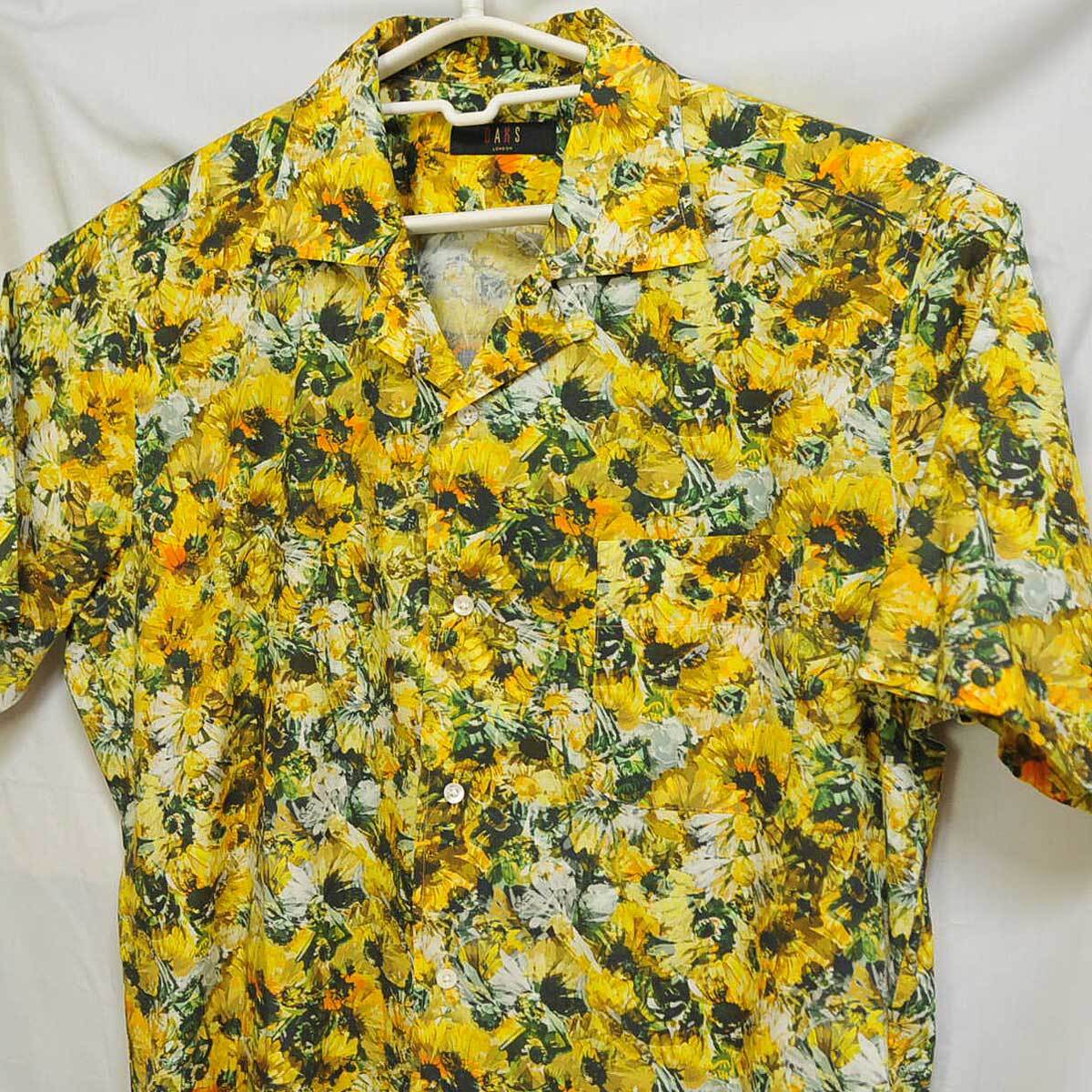 古着●ダックス 半袖シャツ ひまわり・サンフラワー LL xwp拍卖