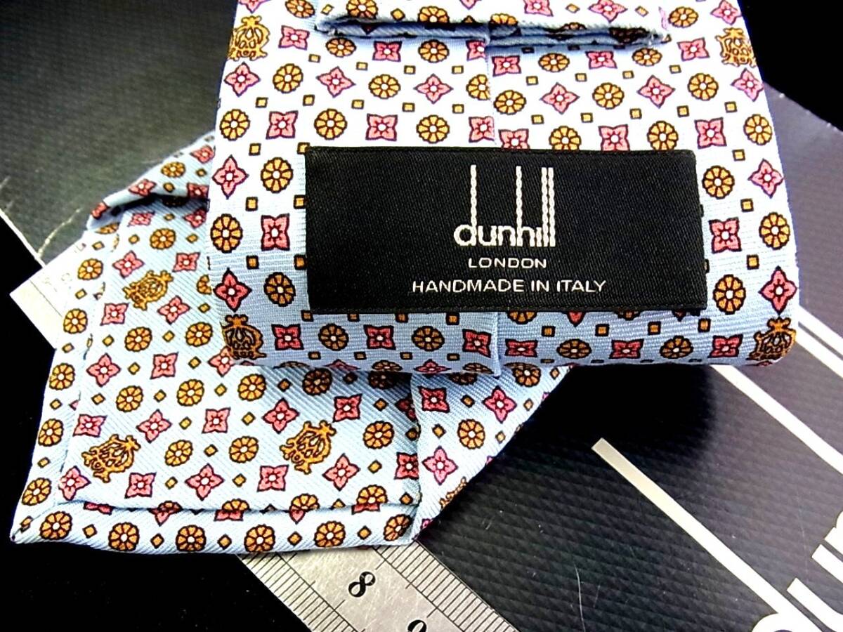 ◆SALE◆1579◆【dunhill】ダンヒル【総dロゴ】ネクタイ【人気の細ナロータイ】拍卖