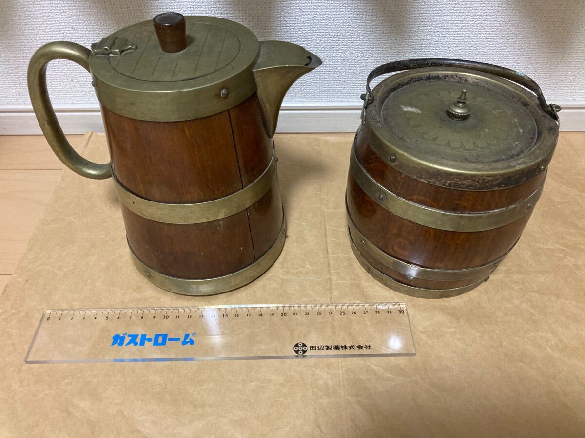 中古品 長期保管品 昭和レトロ 水割り セット アイスペール(氷入れ)ウォーターピッチャー(水差し)アンティーク 雑貨拍卖