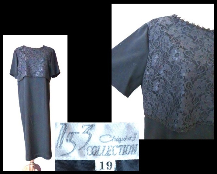 【093-69】153collection★半袖ブラックフォーマル/大きいサイズ19号拍卖