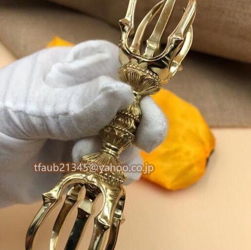 【ケーリーフショップ】弘法大師 五鈷杵 響銅製磨き仕上げ ( 密教法具 寺院用仏具)拍卖