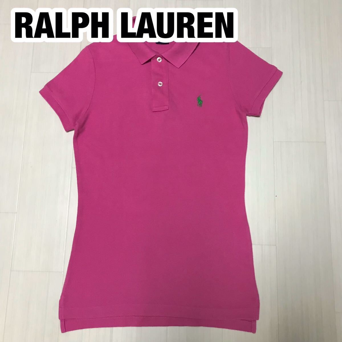 RALPH LAUREN ラルフローレン 半袖ポロシャツ S ピンク 刺繍ポニー拍卖