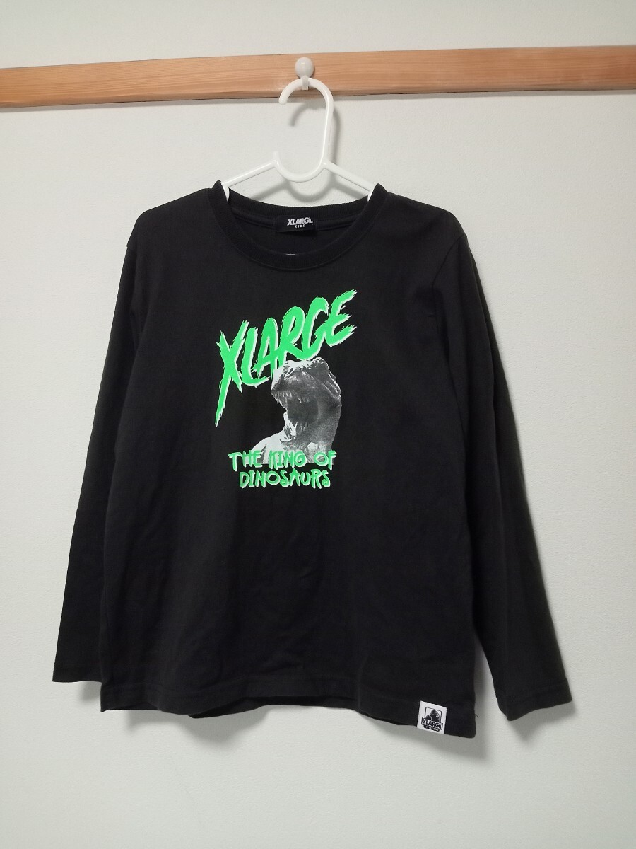 XLARGE KIDS(エクストララージ キッズ)ダイナソー 長袖Tシャツ 120 恐竜 黒拍卖