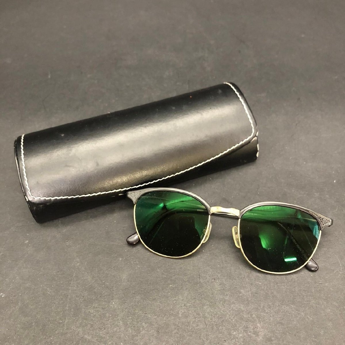 SW1017-9-4 MATSUDA マツダ 52□19-145 MBK-BG 2830H サングラス メガネ アイウェア 度入り ケース付き アーム14cm W14cm 60サイズ拍卖