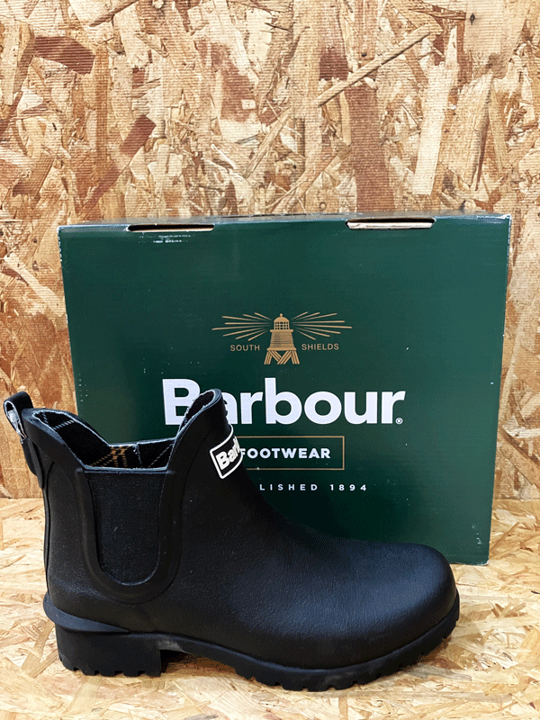 ★BARBOUR WILTON / レディースラバーサイドゴアショートブーツ /SIZE.UK4拍卖