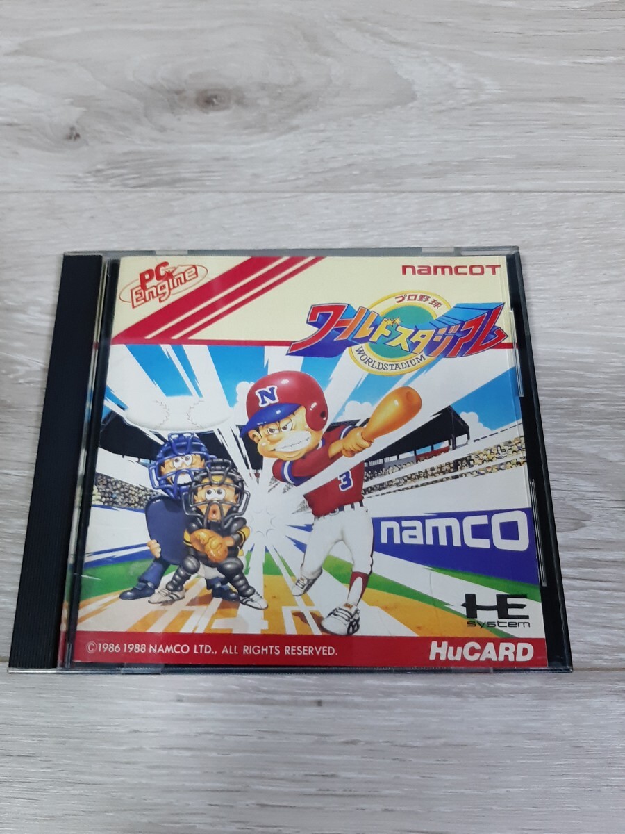 ★☆PCエンジンHuカードソフト プロ野球ワールドスタジアム 箱・説付☆★拍卖