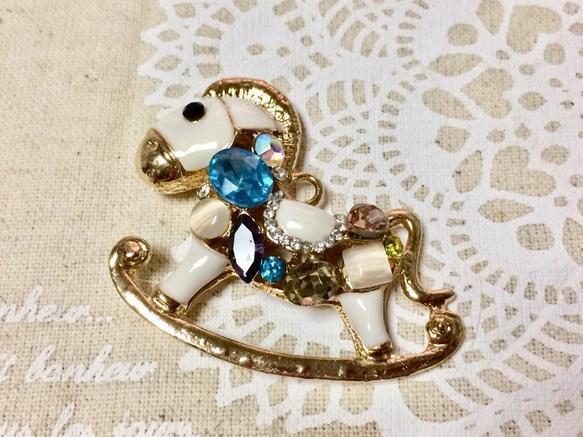 デコパーツ キラキラ 木馬 ホース 馬 可愛い ビジュー ハンドメイド素材拍卖