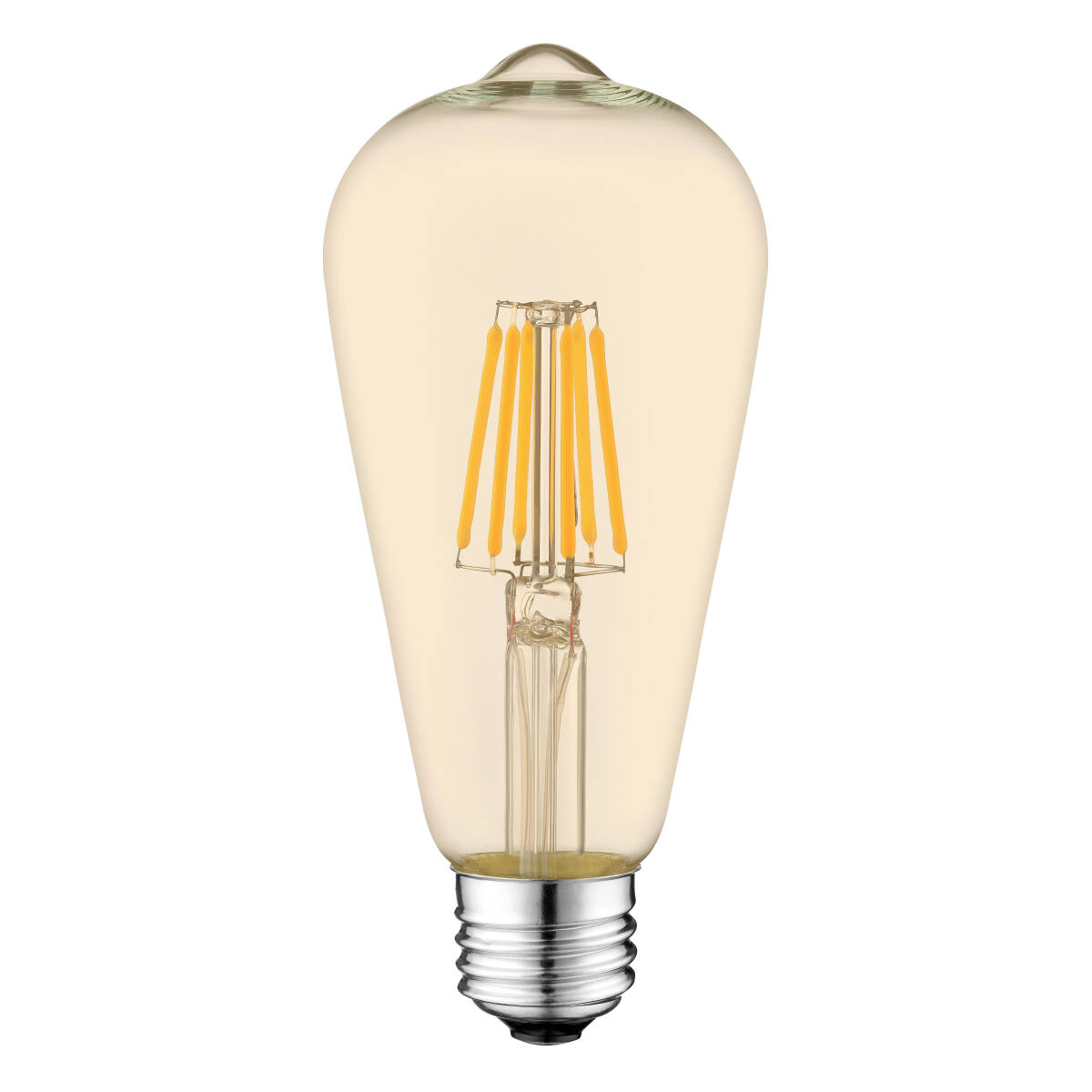 001■即納【在庫処分SALE】LEDフィラメント電球 ナス型 電球色(2,200K オレンジ色強)6W 調光対応 ★レトロランプ(アンバー加工)拍卖
