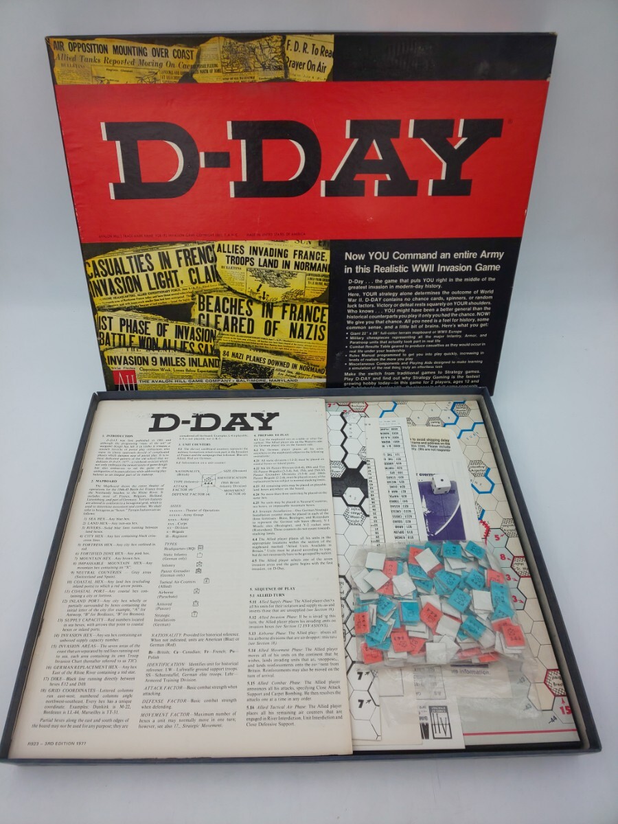 ☆D-DAY ノルマンディー侵攻作戦 アバロン・ヒル シミュレーション ゲーム☆ウォーゲーム AVALON HILL SIMULATION WAR GAME拍卖