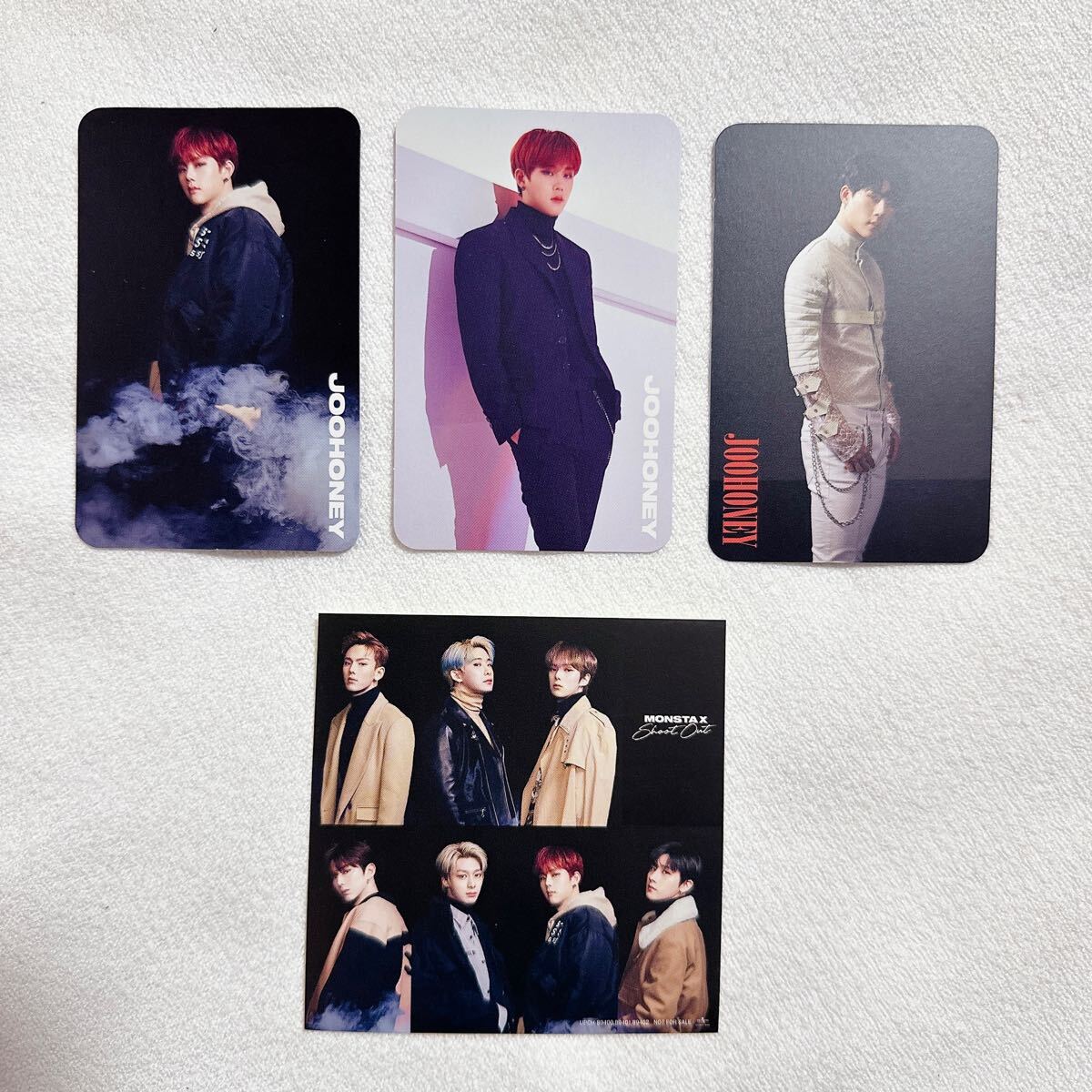 MONSTA X「Shoot Out」「Alligator」トレカ 3枚 ステッカー1枚セット 特典 モネク モンエク【ジュホン】拍卖
