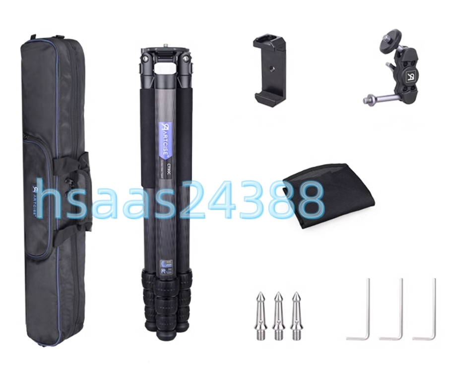 ARTCISE CT90C カーボン 三脚 40mm管経 コンパクト トラベル カーボン ファイバー カメラビデオ 三脚 4段ナットロック式 拍卖