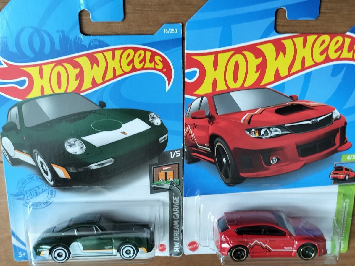 ホットウィール ベーシックカー アソート N 2台 セット 96 PORSCHE Carrera ポルシェ カレラ SUBARU インプレッサ WRX STI 絶版拍卖