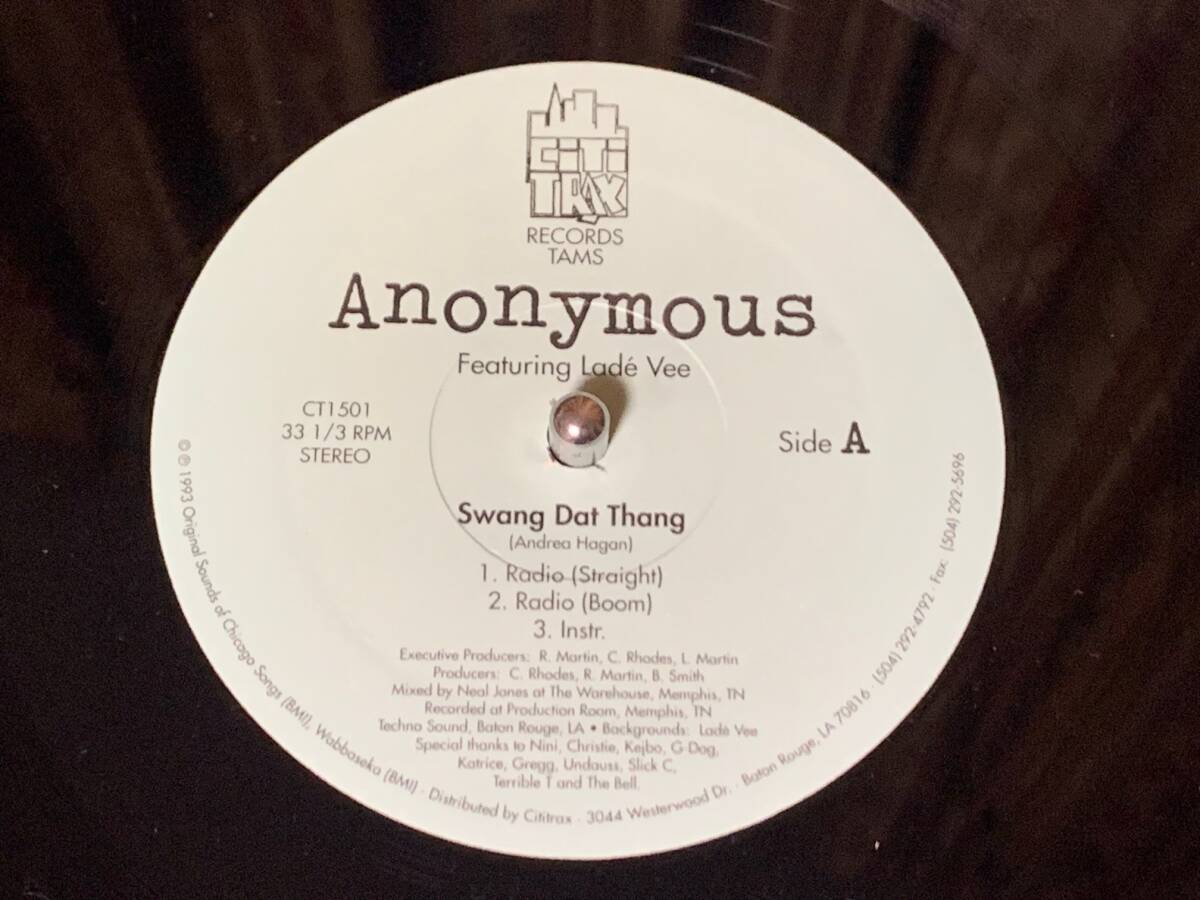 ANONYMOUS ♪SWANG DAT THANG US オリジナル 拍卖