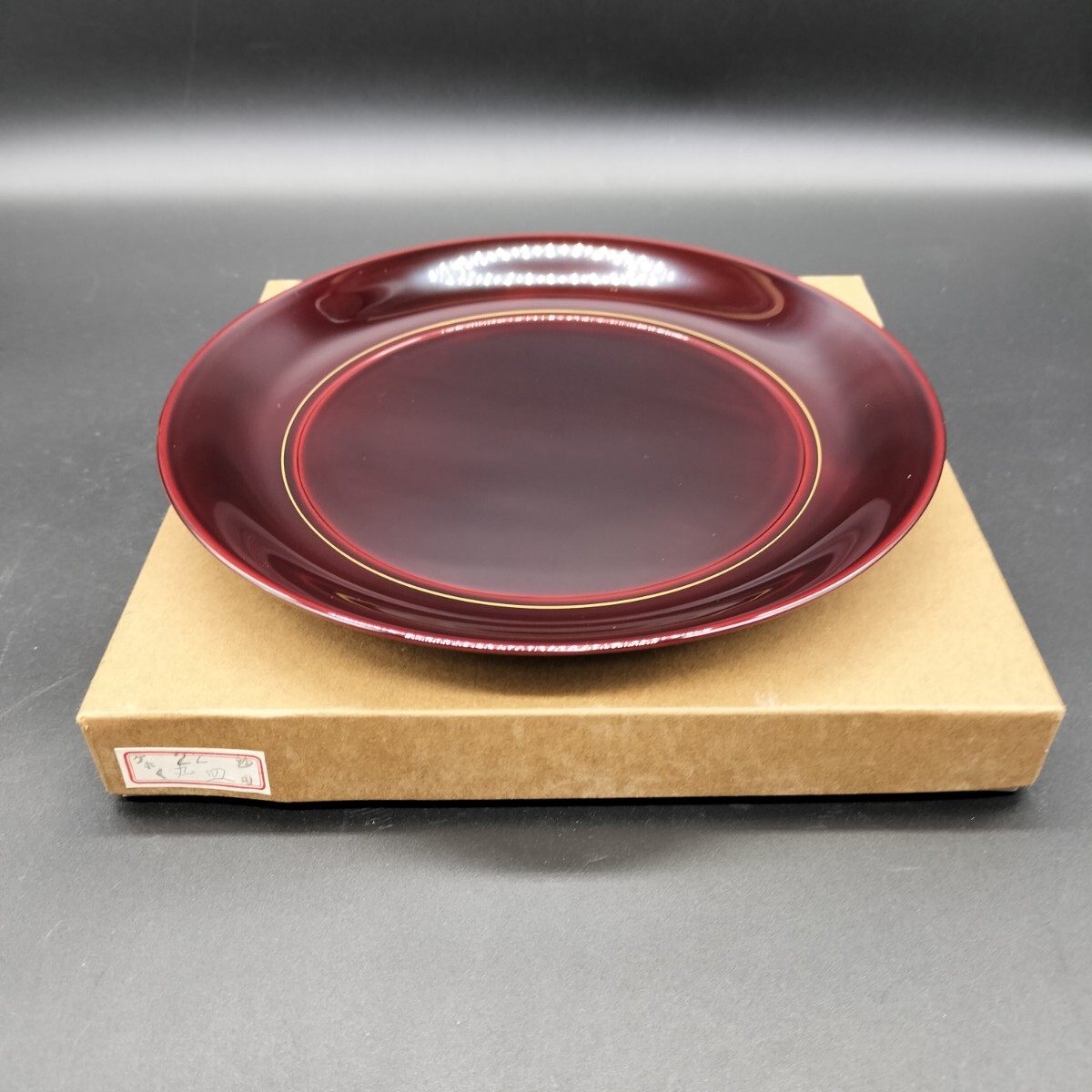 丸盆 溜塗 漆器 茶道具 椿皿 銘々皿 中皿 ス11拍卖