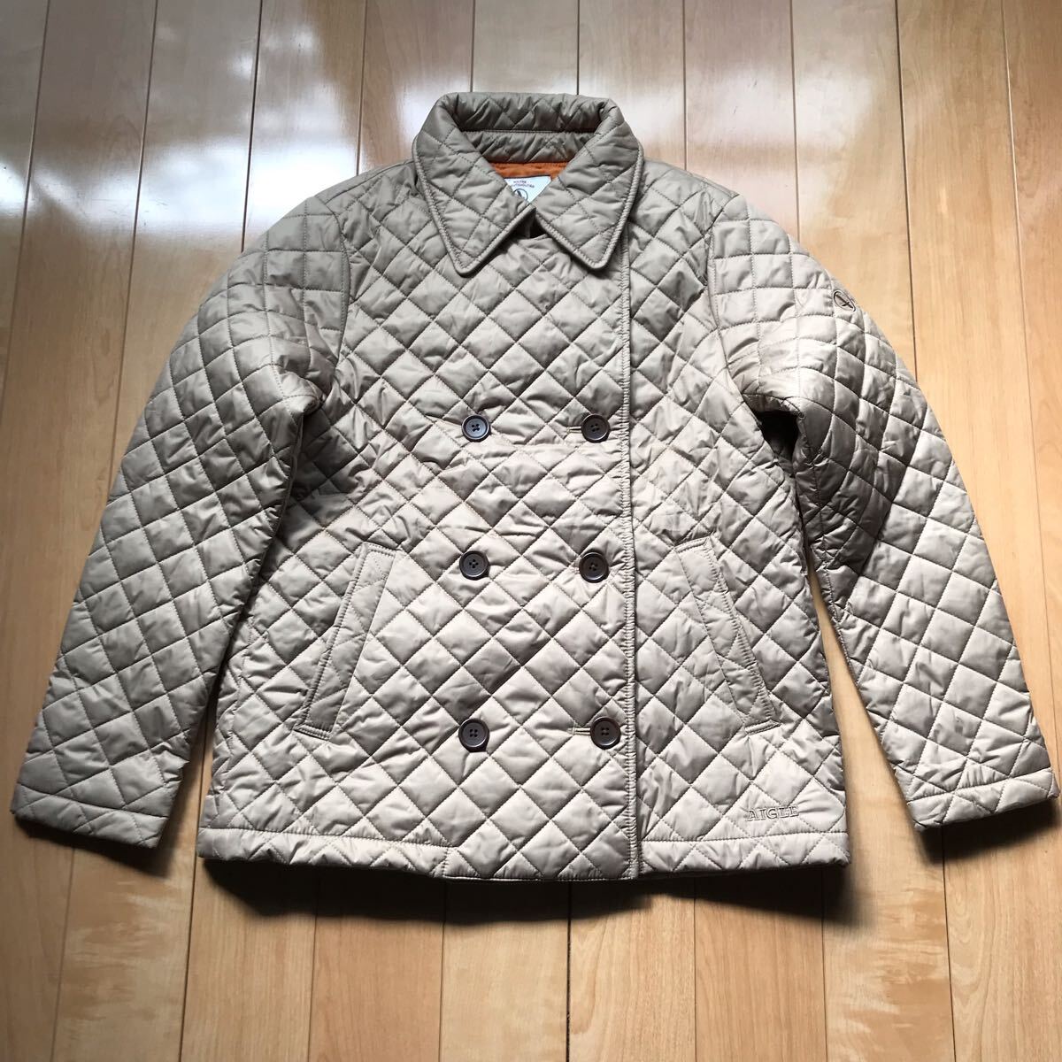 エーグル キルティングジャケット 137-6-318 レディース M ベージュ拍卖