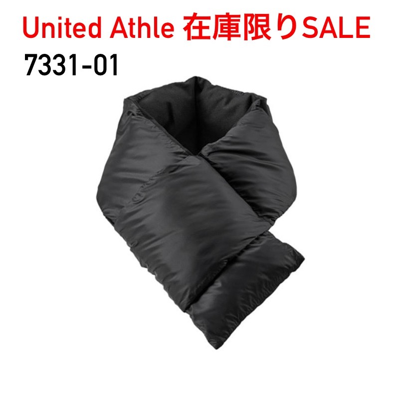 新品 United Athle ユナイテッドアスレ 7331-01 ウォーム パフ マフラー ブラック 廃盤品 フリーサイズ拍卖