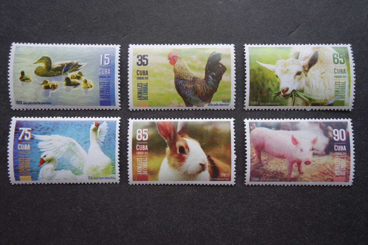 外国切手: キューバ切手 「家禽」 6種完 未使用拍卖